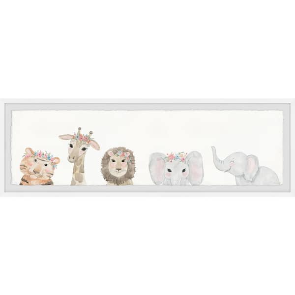 Unbranded "Playtime Buddies" by Marmont Hill Framed Animal Art Print 15 in. x 45 in.