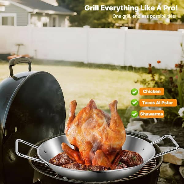 LAIFUCAM Stainless Steel Vertical Rotisserie Chicken Shawarma Al