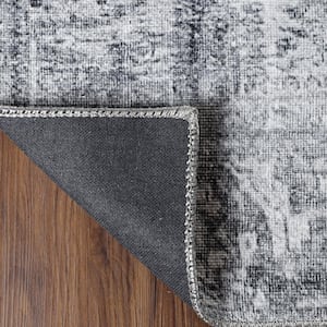 Bernadette Charcoal 8 X 10 ft. Loomed Oriental Polyester Rectangle Area Rug
