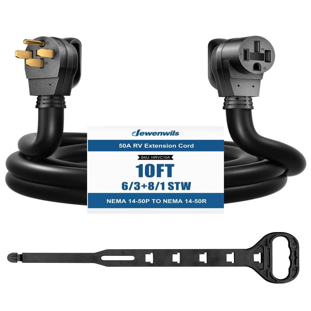 10 ft. 50 Amp RV Extension Cord 125/250VAC Generator Power Cord STW Heavy Duty EV Power Cord ETL Approved price history on PriceWatchPro