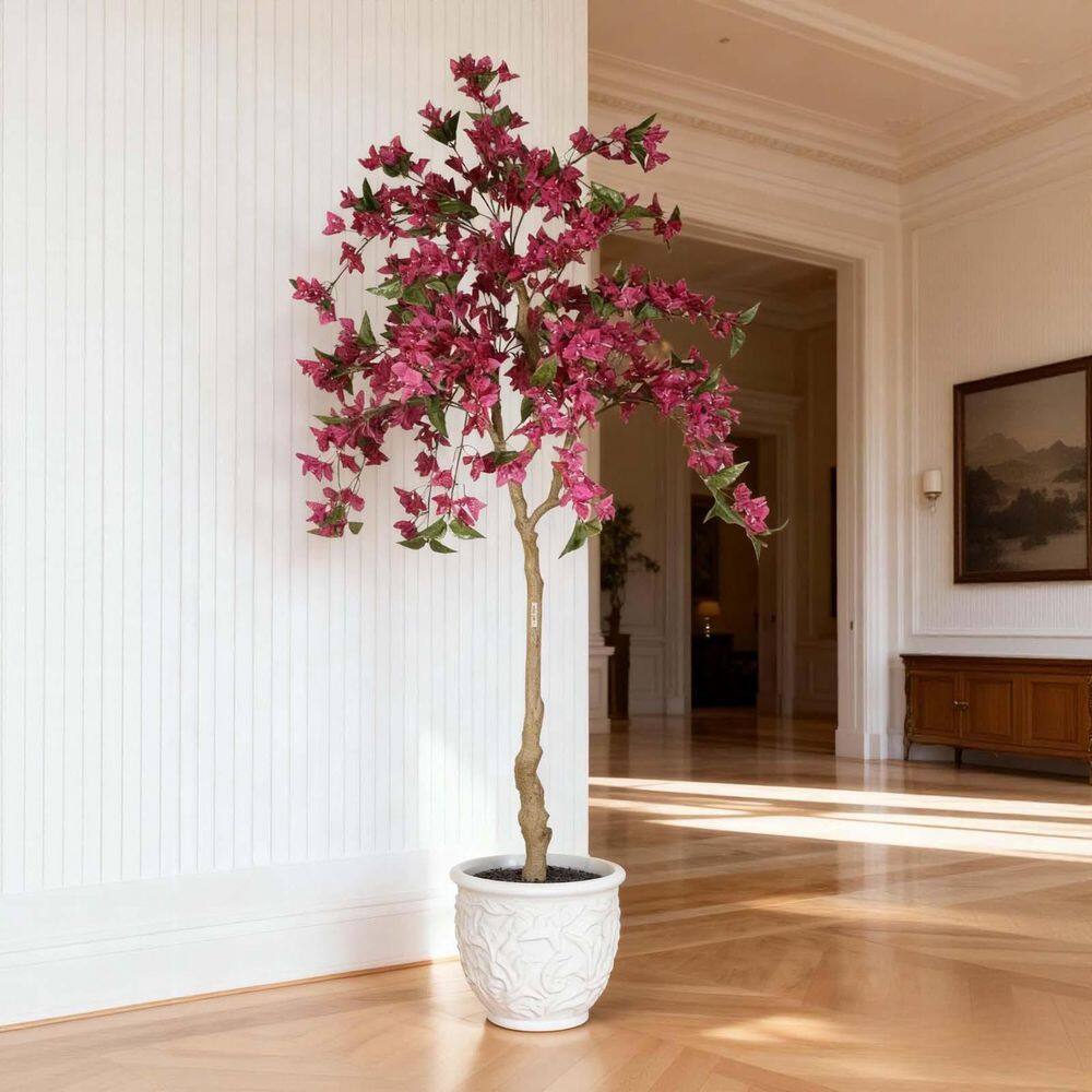 6 ft. Artificial Bougainvillea Tree Realistic Flowering Fake Plant