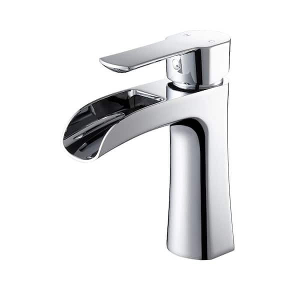 Altair Tatcha Single Hole Single Handle Low Arc Bathroom Faucet in Polished Chrome