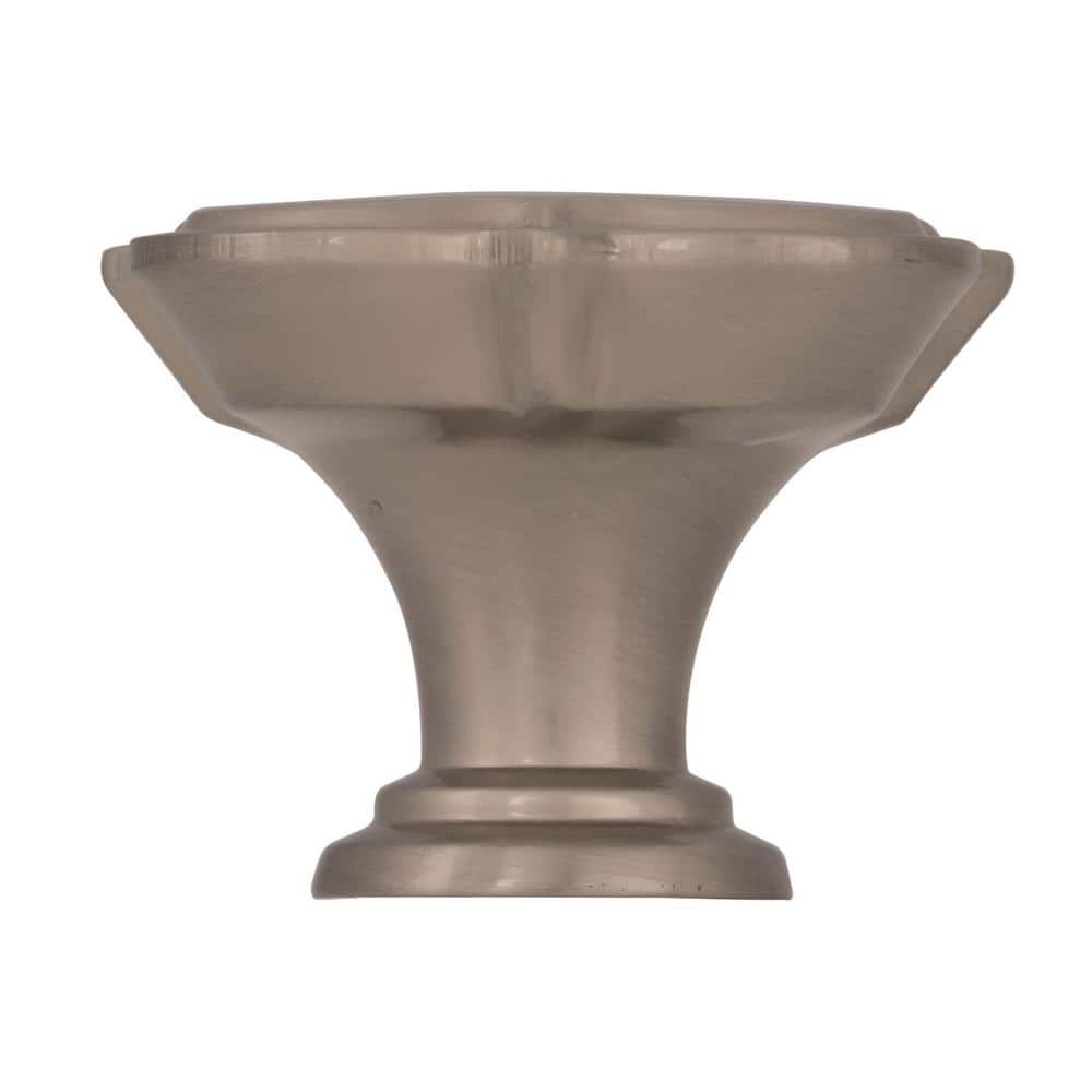 Satin Nickel Square Cabinet Knob with Mounting Hardware