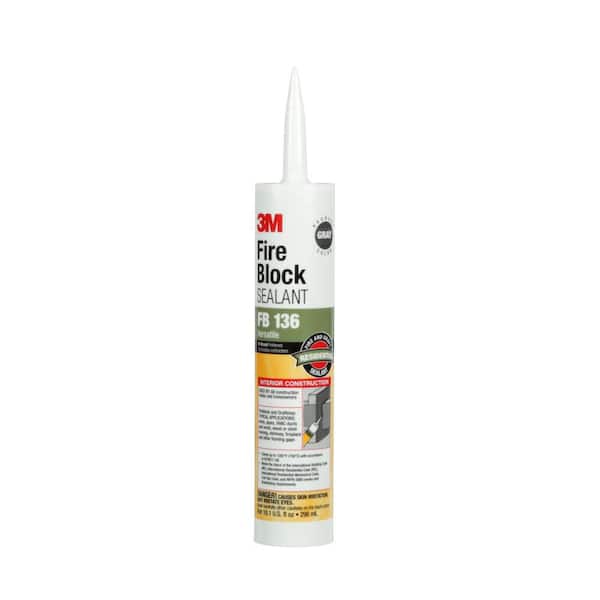 3M 10.1 fl. oz. Gray Fire Block FB 136 Sealant (12-Pack)