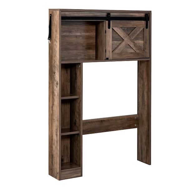 Over the toilet storage cabinet, rustic bathroom organizer popular cabinet