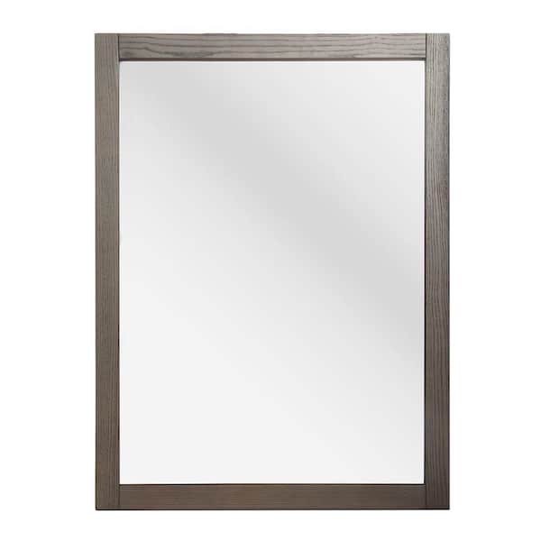 Home Decorators Collection Brentwood 31 in. L x 24 in. W Wall Mirror in Driftwood