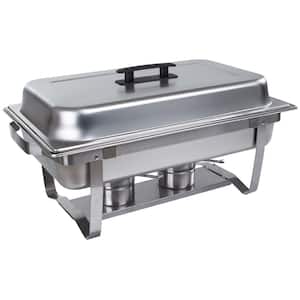 9 qt. Chafing Dish Buffet Set - Includes Food Pan, Water Pan, Cover, Chafer Stand and 2-Fuel Holders - Food Warmers