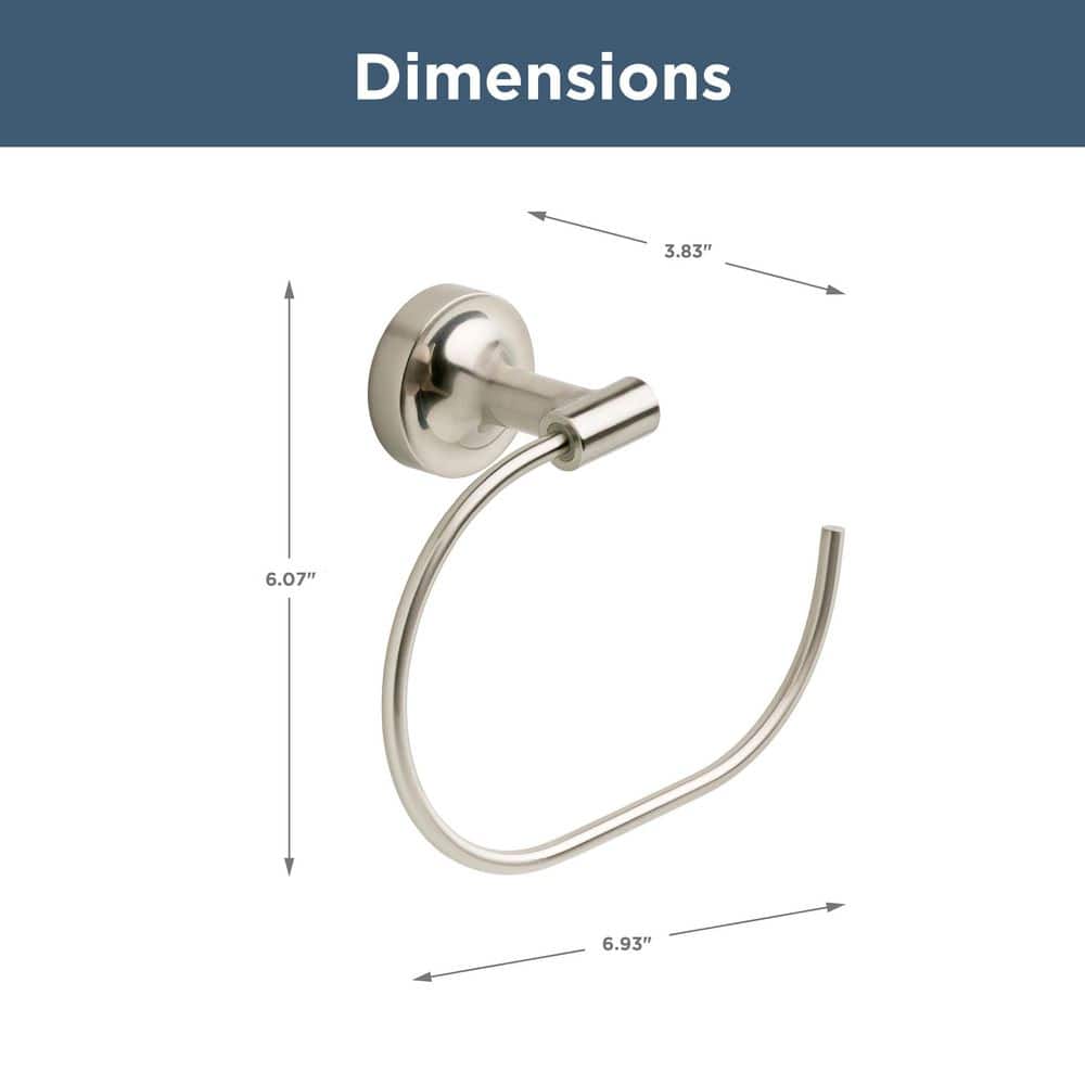 Voisin Brushed Nickel Wall Mounted Towel Ring