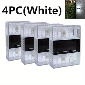 60- Watt Equivalent Solar Outdoor Waterproof Integrated LED White Light Wall Pack Light (4-pack)