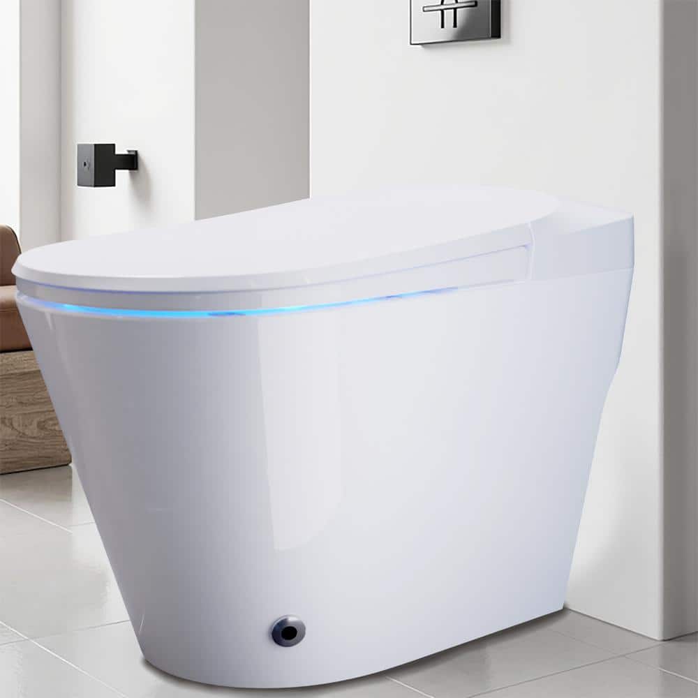 ENVO Resonance Elongated 1.28 GPF Smart Bidet Toilet in White with Auto Ope