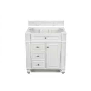 Bristol 30 in. W x 22.5 in. D x 32.8 in. H Bath Vanity Cabinet Without Top in Bright White