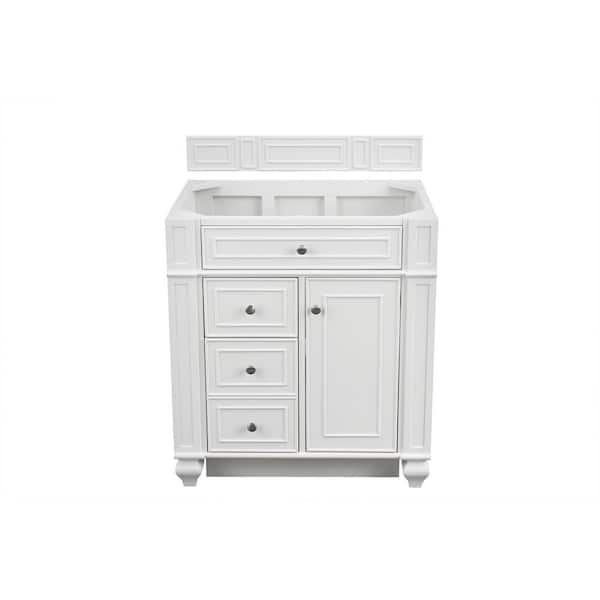 James Martin Vanities Bristol 30 in. W Single Vanity Cabinet Only in Cottage White