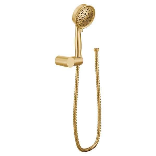 4-Spray Wall Mount Handheld Shower Head 1.75 GPM in Brushed Gold