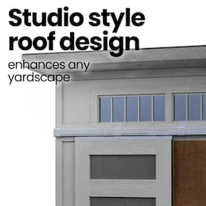 Do-It Yourself Palisade 12 ft. x 8 ft. Wood Garden Shed Storage with Smartside, Fixed Windows and Barn Door (96 sq. ft.)