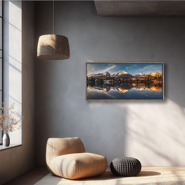 Yosemite Home Decor "Identic Image" Champagne Frame Photography Wall Art 30 in. 60 in.