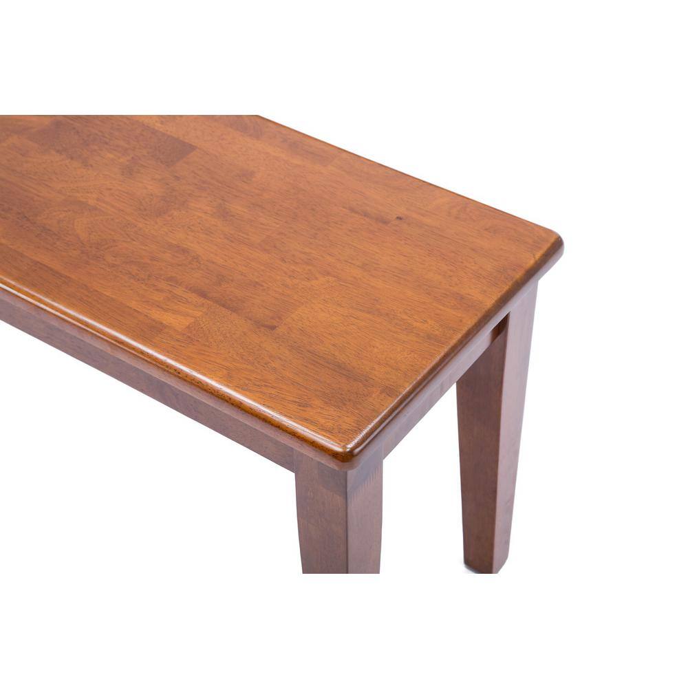 Walnut Shaker Style 44" Wood Dining Bench