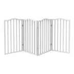72 in. x 32 in. Wooden Freestanding White Pet Gate