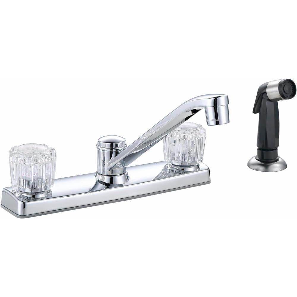 Premier Concord 2 Handle Standard Kitchen Faucet With Side Sprayer In Chrome 810n D4101 The 4323