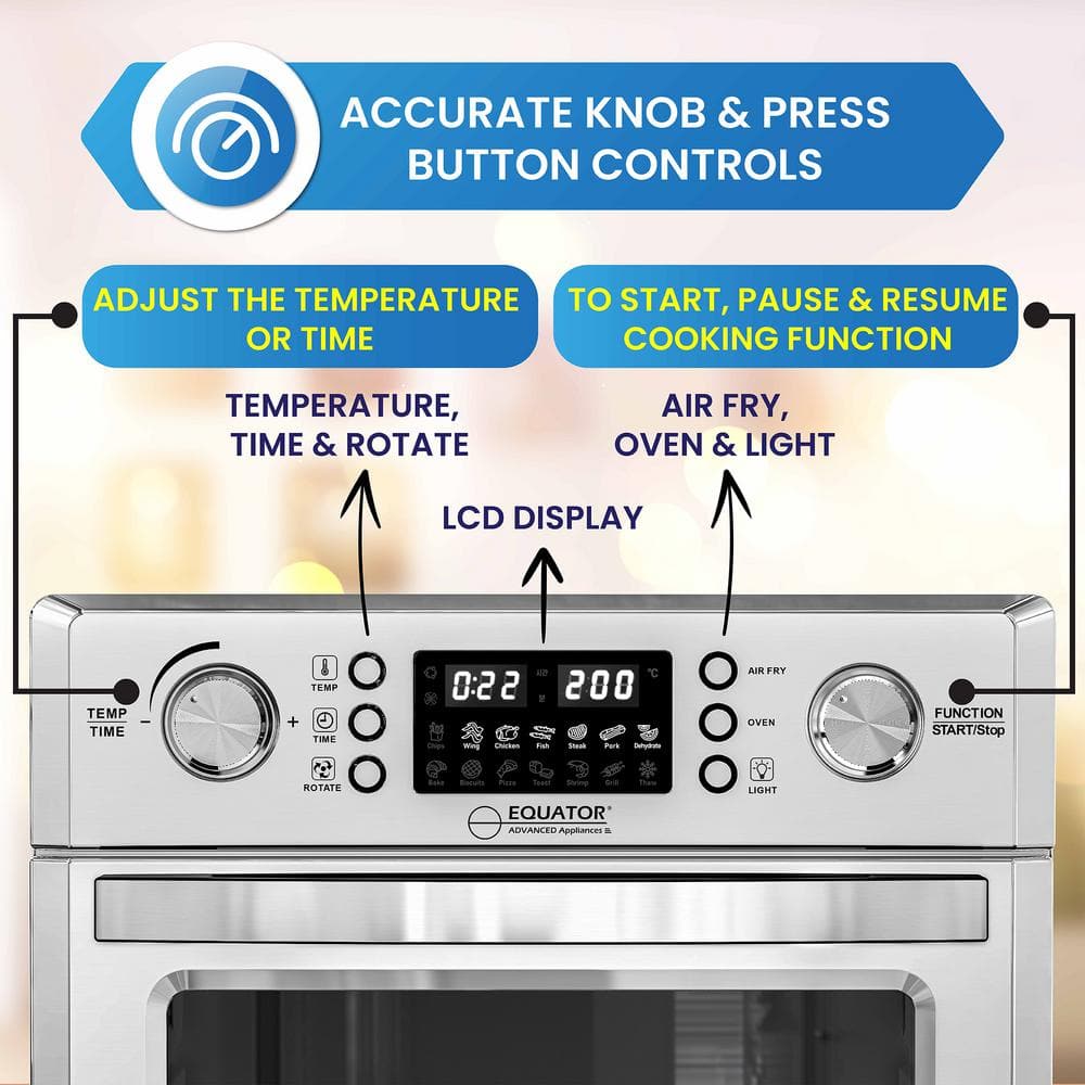 Stainless Steel 5-in-1 Electric Air Fryer and Convection Oven