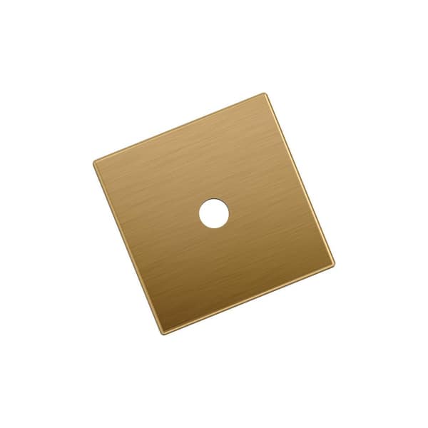 Amerock Ladera 1-3/16 in. (30 mm) Length Square Champagne Bronze Knob Cabinet Backplate