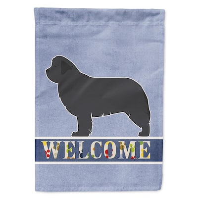 Caroline's Treasures BB7580CHF Welcome Friends White Boxer Flag Canvas House Size Large Multicolor