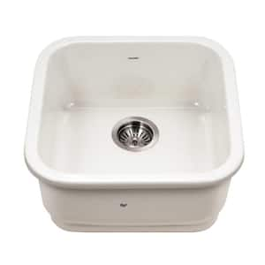 Platus Biscuit Fireclay 19 in. Undermount Bar Sink