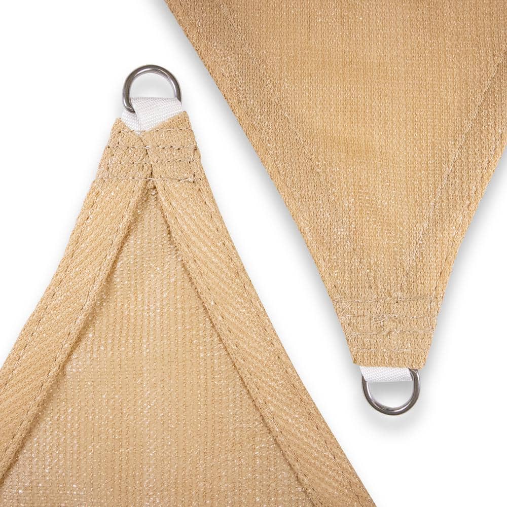 Sand Beige 22' Triangle Sun Shade Sail Canopy