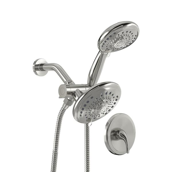 Unbranded Single Handle 5-Spray Shower Faucet 1.8 GPM with Pressure Balance in. Brushed Nickel(Valve Included)
