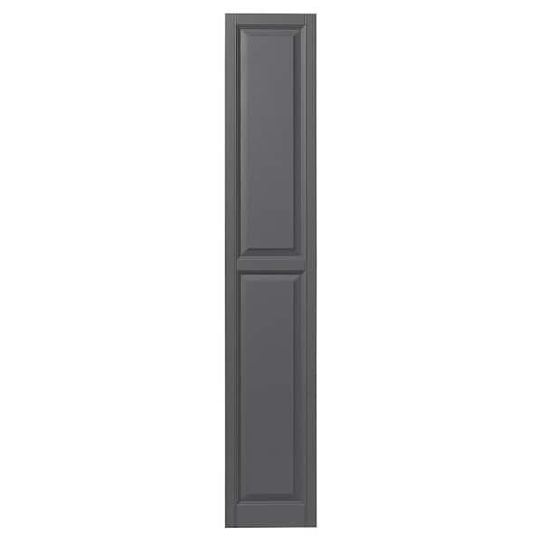 Ply Gem 15 in. x 81 in. Raised Panel Polypropylene Shutters Pair in Gray