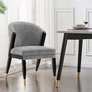 Ola Grey Modern Chenille Upholstered Dining Chair