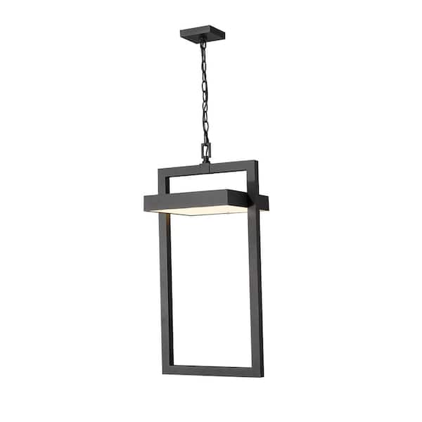 Unbranded 1-Light Black Integrated LED Outdoor Pendant Light