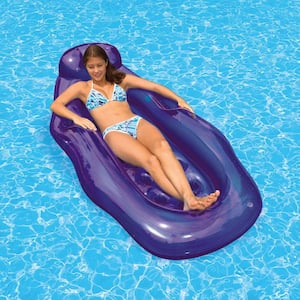 Purple Riviera Wet/Dry Sun Swimming Pool Float Lounge