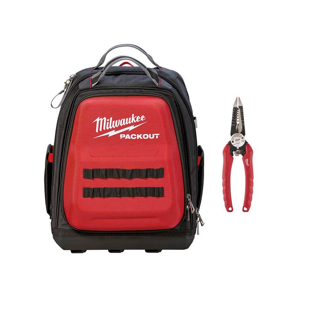 15 in. PACKOUT Backpack and Combination Electricians 6-in-1 Wire Strippers Pliers price history on PriceWatchPro