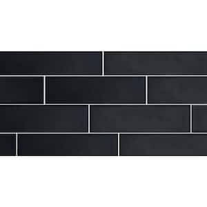 Transitional Design Style Matte Blue Gray Subway 3 in. x 12 in. Glass Decorative Backsplash Wall Tile (1 sq. ft./Case)