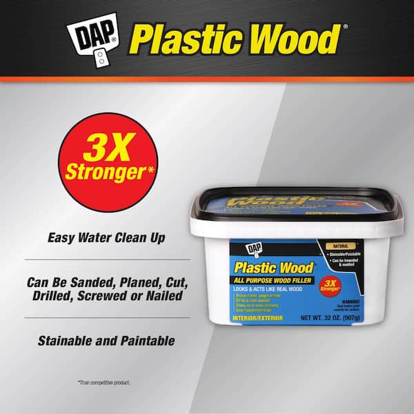 Plastic Wood 32 oz. Natural Latex Carpenter's Wood Filler (4-Pack)