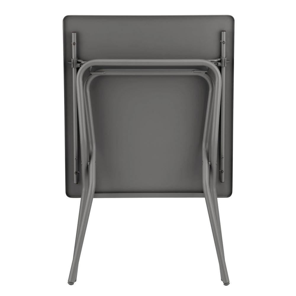 Titanium Gray Galvanized Steel Rectangular Folding Table
