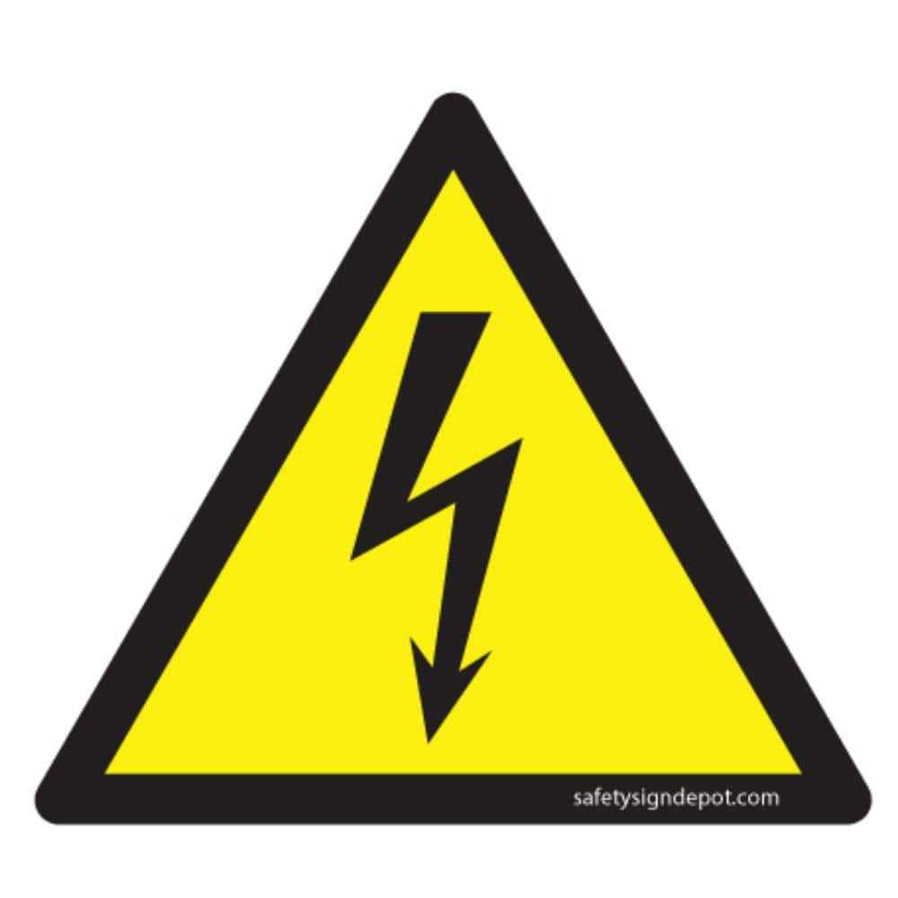 Danger High Voltage Electric  Warning Building Sign Sticker 1 pc 6"x4"