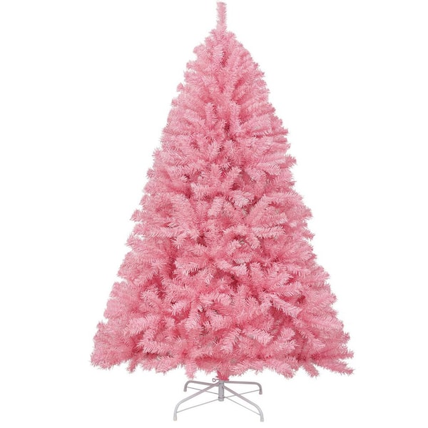 Pink 7.5 ft. Unlit Artificial Classic Christmas Tree