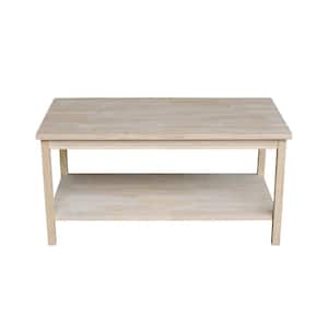 Portman 36 in. Unfinished Medium Rectangle Wood Coffee Table