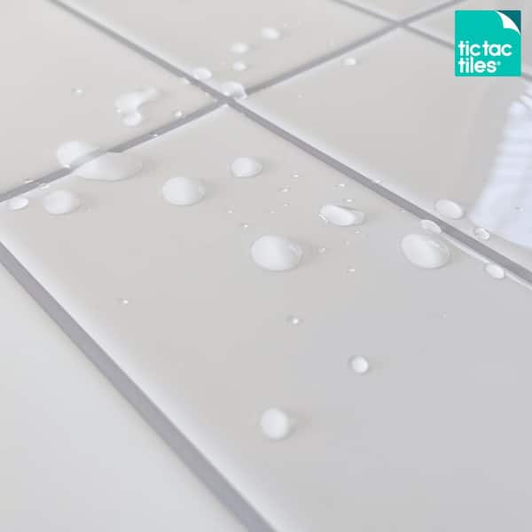 10-sheets Subway White Straight 12 in. x 12 in. Peel and Stick Mosaic Wall Tile Backsplash 10 sq.ft. / pack