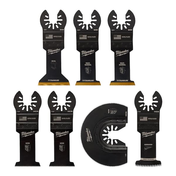 Milwaukee Oscillating MultiTool Blade Kit (7Piece) 49109107 The Home Depot