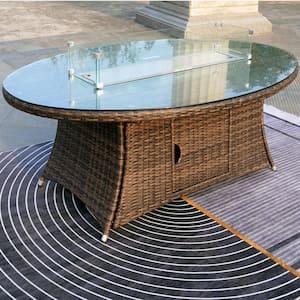 Silas Rose Wicker Alminium Outdoor Fire Pit