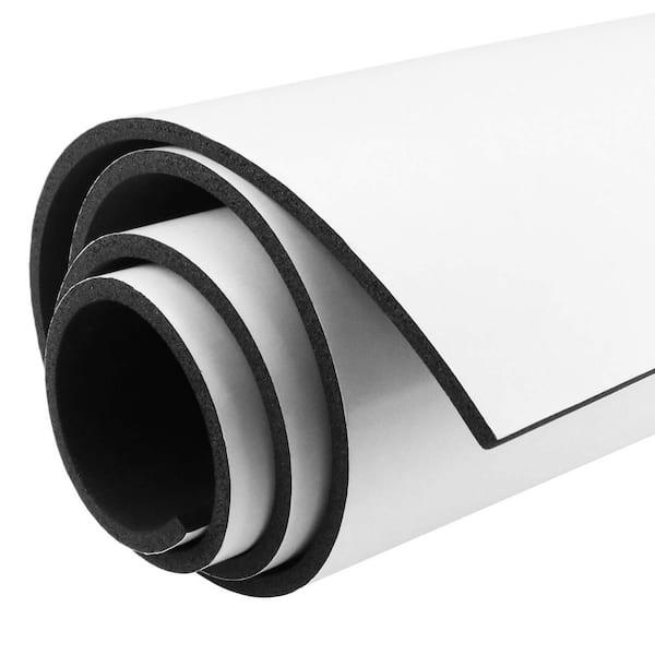 0.25 in. x 12 in. x 59 in. Black Foam Insulation Neoprene Sheets with Adhesive, Good Shock Absorption and Cushioning