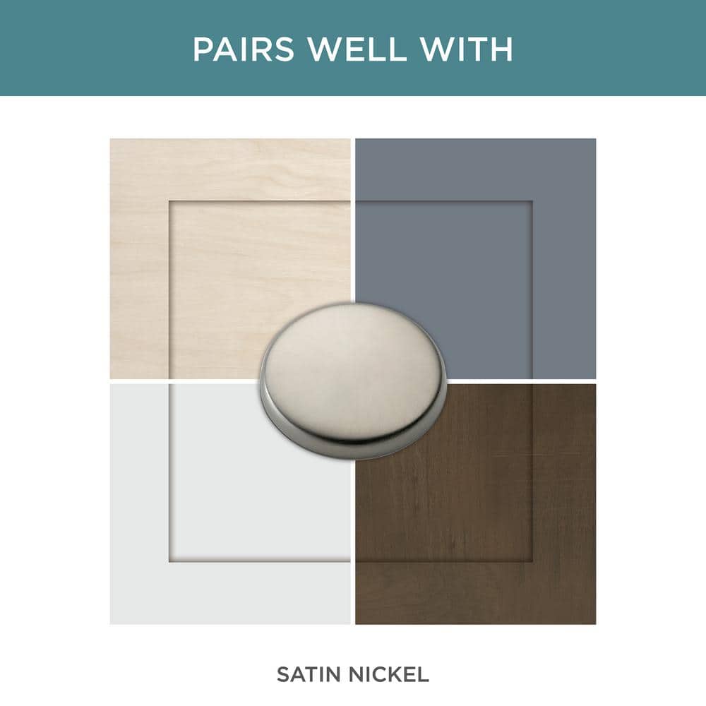 Satin Nickel Modern Arch Cabinet Pull with Mounting Hardware