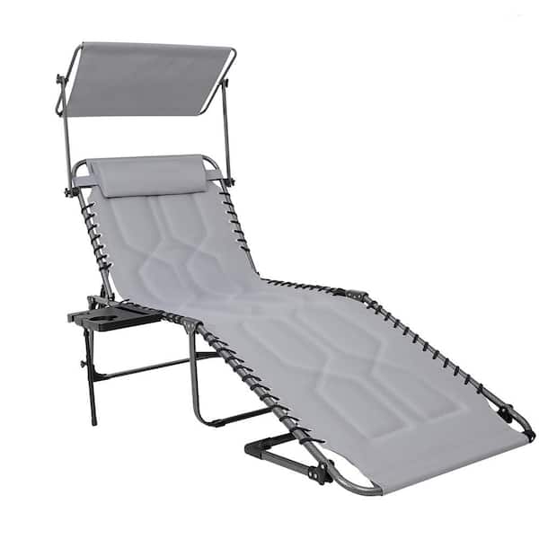Extra-Wide Padded Folding Chase Lounge Chairs Adjustable