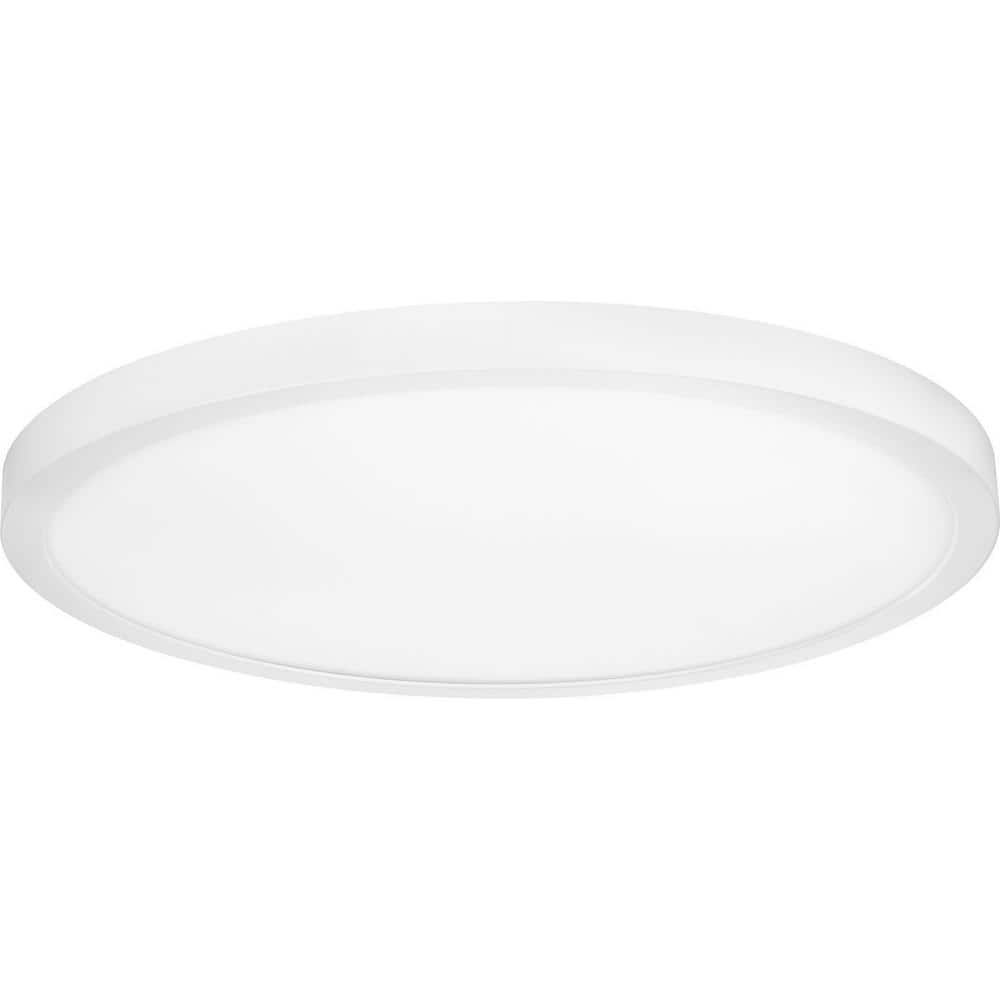 Slim Profile Edgelit 14" White Aluminum LED Flush Mount - Modern, Energy Star