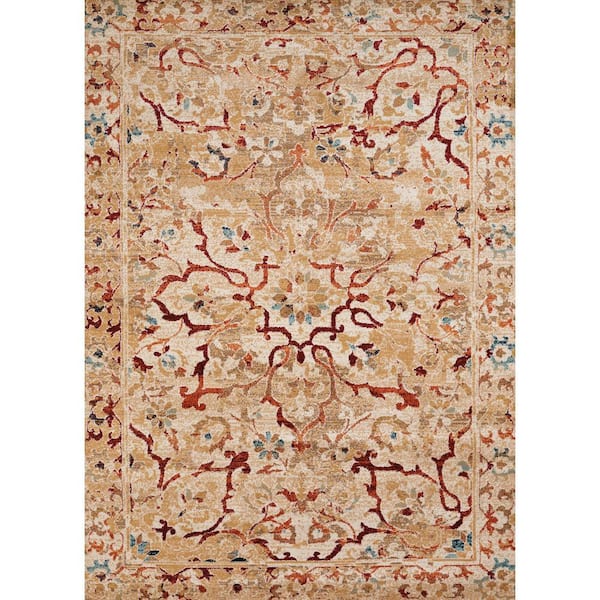 Bridges Villa Bella Taupe 2 ft. x 7 ft. Area Rug