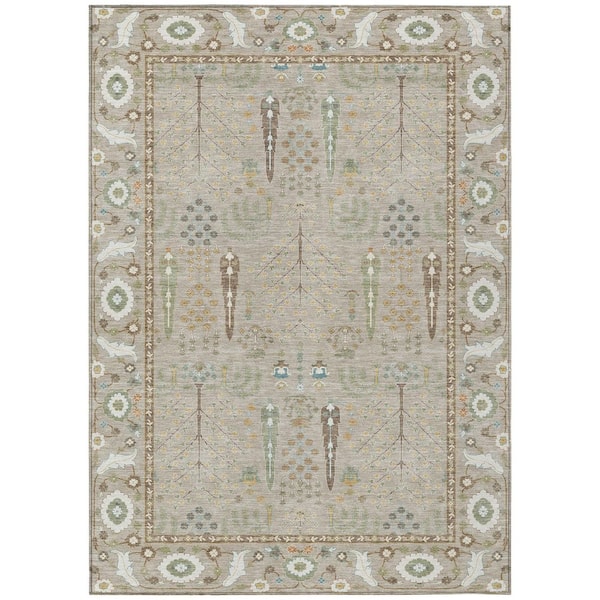 Chantille Machine Washable Indoor/Outdoor Abstract ACN2819 Beige 10 ft. x 14 ft. Area Rug