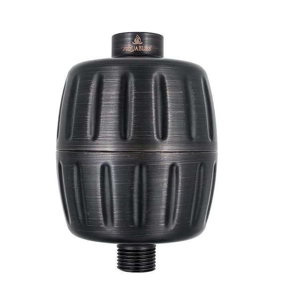 Lukvuzo Heavy-Duty High Output Shower Filter 30 x Filter Media - Universal Multi-Stage Shower Head Filter in Oil Rubbed Bronze