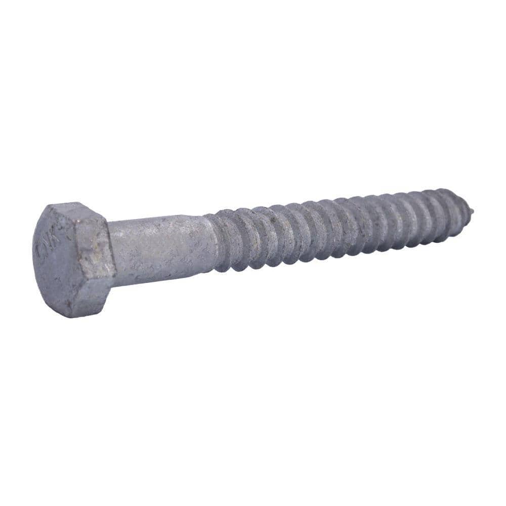 Everbilt 1/2 in. x 4 in. Galvanized Hex Drive Hex Head Lag Screw 803976